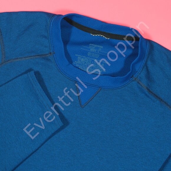 Patagonia Other - Patagonia Base Layer Mens L Blue Midweight Crew Capilene 3 Long Sleeve 44422